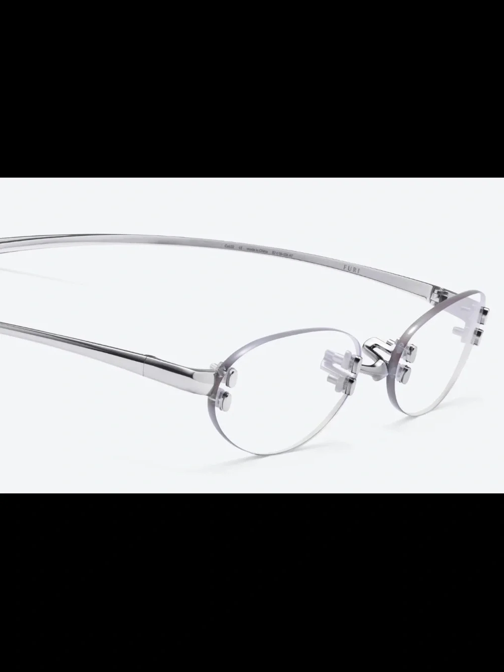 GENTLE MONSTER Furi Silver Rimless Oval Clear Glasses